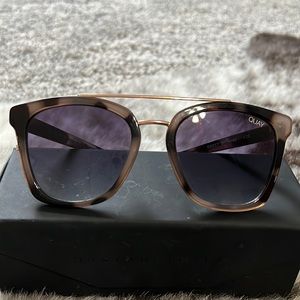Quay Sweet Dreams Sunglasses in Milky Tortoise and smoke fade